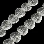 Baking Paint Transparent Glass Beads Strands