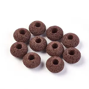 Natural Lava Rock European Beads