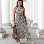 Gemre Navy blue floral dress Napolitano