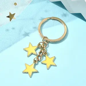 Star Alloy Enamel Keychain