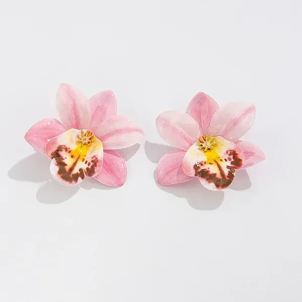 Cloth Flower Stud Earrings