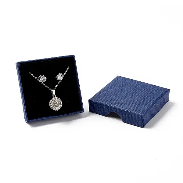 Paper with Sponge Mat Necklace Boxes