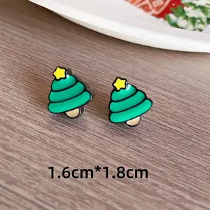 Christmas Theme Resin Stud Earrings
