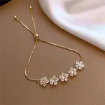 Alloy with Glass Rhinestone Slider Bracelets