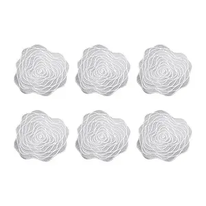 Hollow Rose PVC Hot Pads Holders