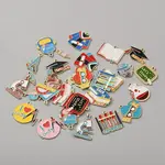 Back to School Alloy Enamel Pendants