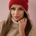 Kesi Fleecová čepice Alice K248 malpberry+ecru