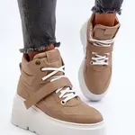 Zazoo 3450 Dámské Kožené Tenisky Beige