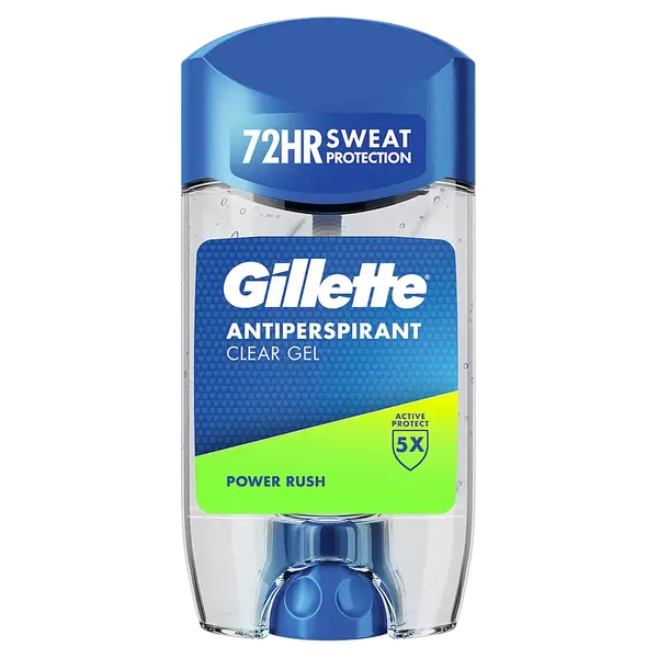 GILLETTE Clear gel power rush tuhý gel 70 ml