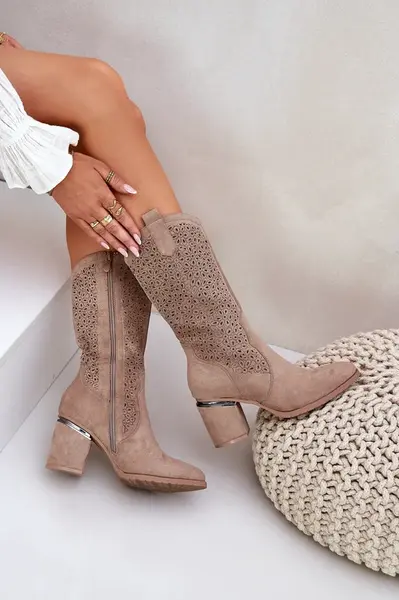 S. BARSKI Vyřezávané Kozačky Kovářky Do Poloviny Lýtka S.Barski