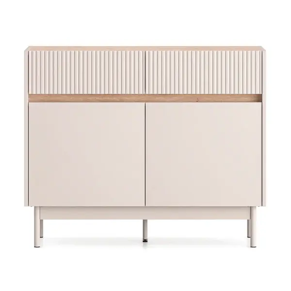 Selsey KOMODA Dunea kašmírově šedá/dekor dubu 104 cm