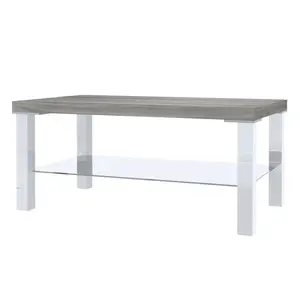 B BELINI GROUP OBÝVACÍ STŮL 90 x 45 cm, Bílá / Glamour dřevo