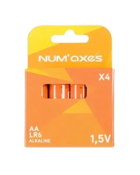 Sada 4 ks alkalických baterií AA (LR06) Num´axes | P59805