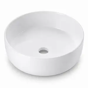 Relaxdays UMYVADLO Bílé keramické na desku kulaté 40,5 cm