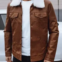 Pánská kožená bunda s futerkem