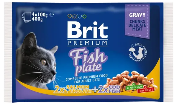 Kapsička Brit Premium Cat Fish Multipack 4x100g