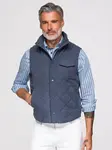 Ombre Men's peach effect quilted sleeveless jacket - navy blue