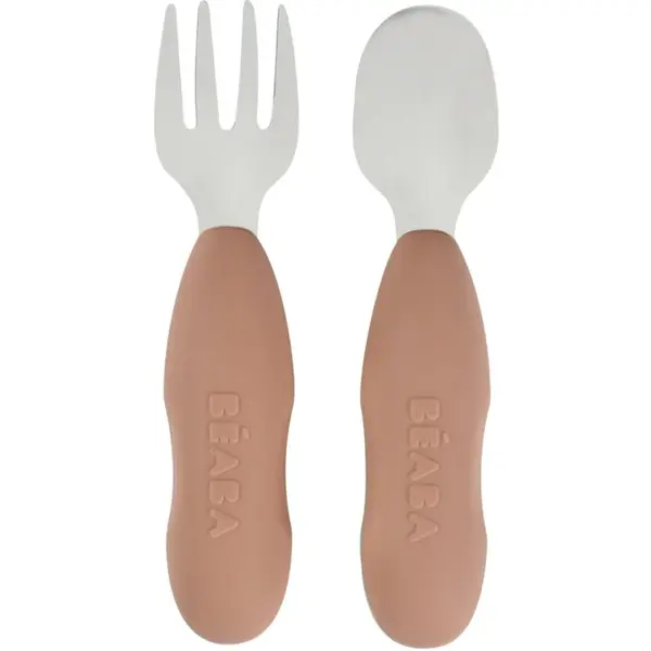 Beaba Stainless Steel Pre-Cutlery příbor Praline 10m+ 2 ks