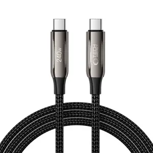 Tech-Protect UB10T kábel USB-C / USB-C 240W QC PD 2m, čierny