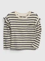 GAP Dětské pruhované tričko organic - Holky