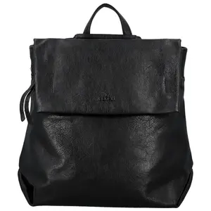 Trendy dámský koženkový kabelko-batoh Coveri Lethea, černý