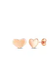 Vuch Romantické pozlacené náušnice srdíčka Amoria Rose Gold