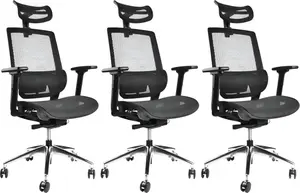MERCURY 3PACK Ergonomická kancelárska stolička TERRA JNS-103A, čierna (3 ks)