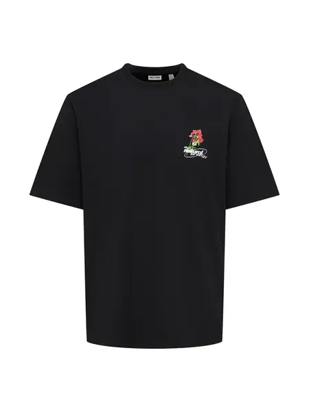 Only & Sons Tričko 'ONSNATURE'  tmavohnedá / malinová / čierna / biela