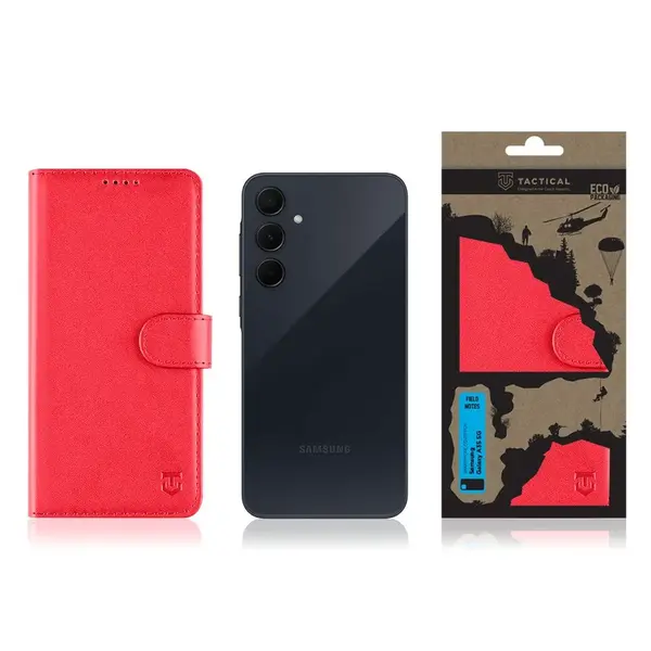 Flipové pouzdro Tactical Field Notes pro Samsung Galaxy A35 5G, červená