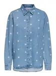 ONLY Blúzka 'ONLVERA'  modrá denim / biela