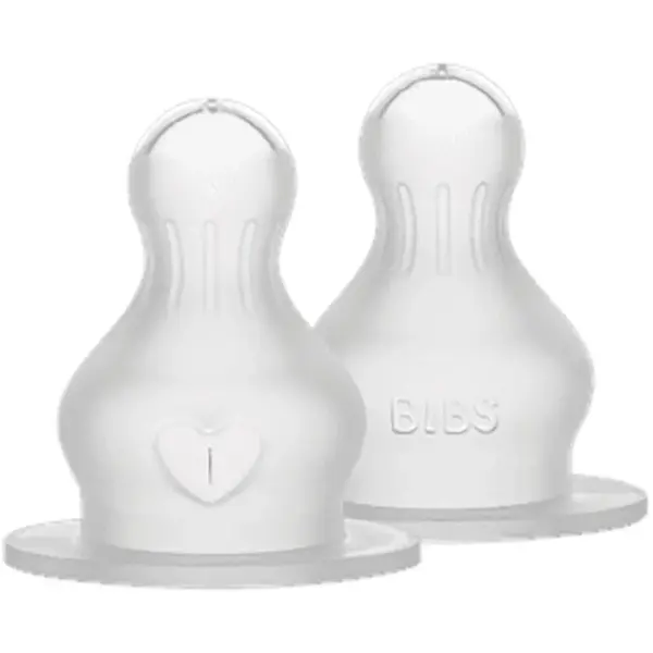 BIBS Silicone Bottle Nipple savička na láhev Medium Flow 2 ks