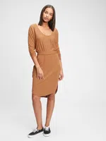 GAP Šaty softspun banded waist dress - Dámské