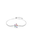 Swarovski Náramok  zelená / orgovánová / ružová / strieborná