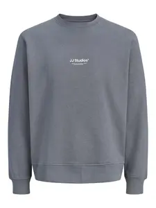 JACK & JONES Mikina 'JJESoho'  čadičová / biela