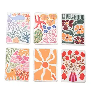 Embossed Double Face Printed Acrylic Pendants