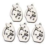 Unfinished Natural Poplar Wood Pendants