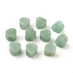 Natural Green Aventurine European Beads