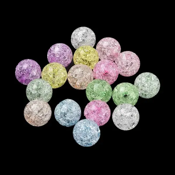 Transparent Crackle Acrylic Beads