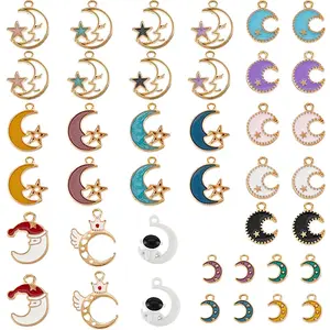 80Pcs 20 Styles  Alloy Enamel Pendants