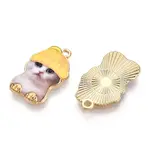 Printed Light Gold Tone Alloy Pendants