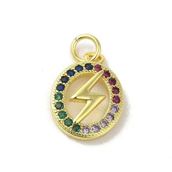 Brass Micro Pave Cubic Zirconia Pendants