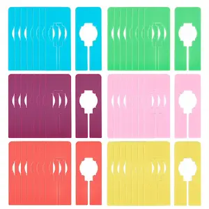 48Pcs 6 Colors Plastic Blank Closet Rack Size Divider