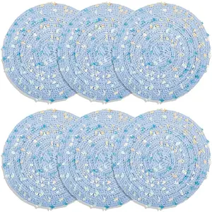 Handmade Knitting Cotton Cloth Fabric Coaster