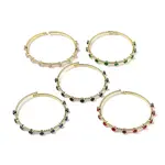 Brass Micro Pave Cubic Zirconia Cuff Bangles