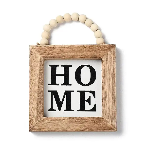 Wooden Square Wall Pendant Decorations