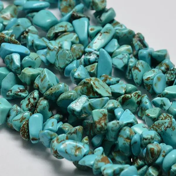 Chips Synthetic Turquoise Beads Strands