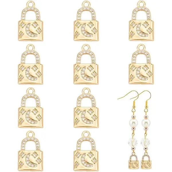 Brass Rhinestone Pendants