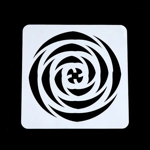 Vortex Pattern Eco-Friendly PET Plastic Hollow Painting Silhouette Stencil