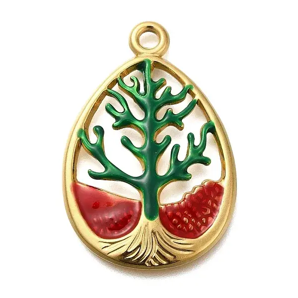 Ion Plating(IP) 304 Stainless Steel Enamel Pendants