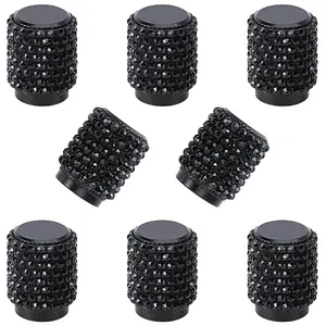 8Pcs Rubber Rhinestone Tire Valve Stem Caps